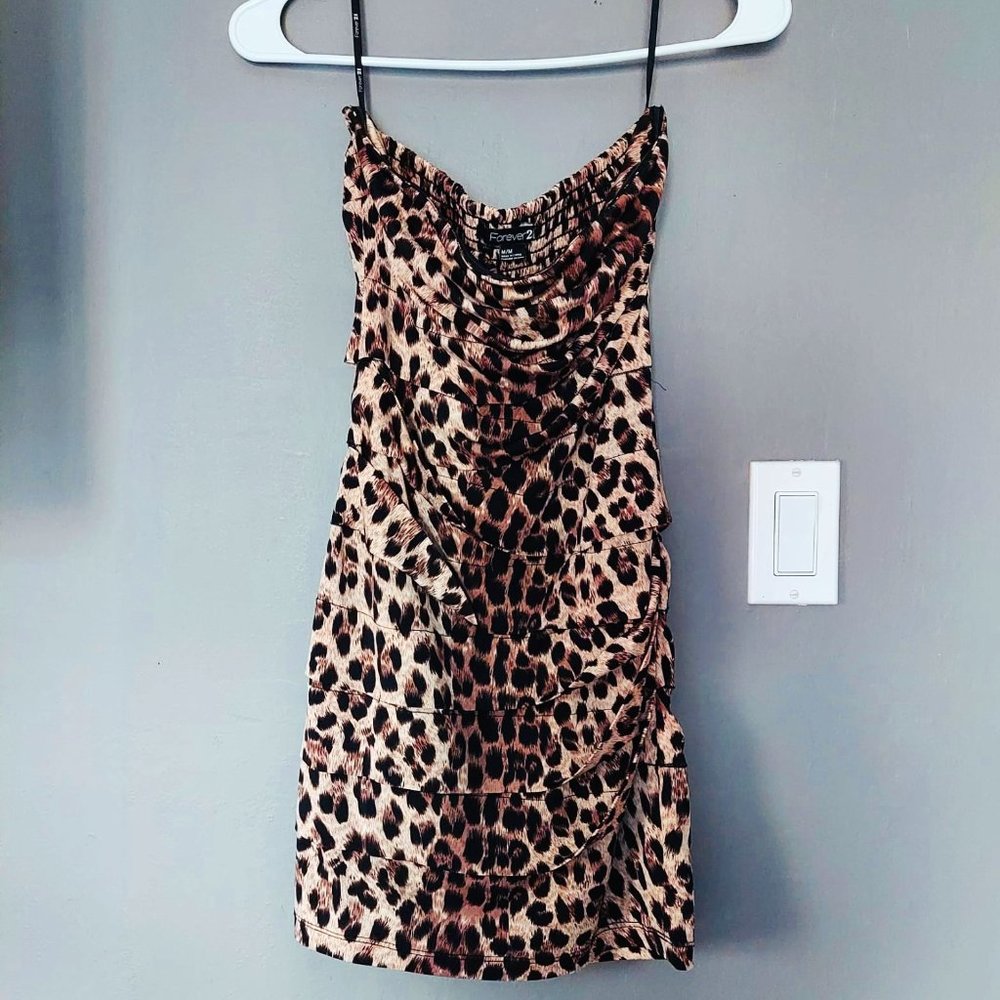 Forever 21 - Leopard Strapless Dress